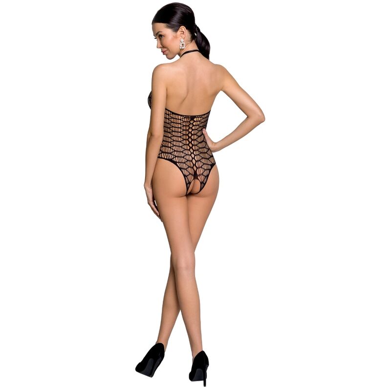 Passion - Mujer BS087 Bodystocking Preto Tamanho Único