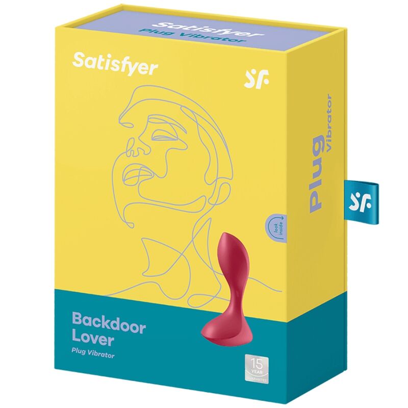 SATISFYER - BACKDOOR LOVER PLUG ANAL COM VIBRAÇÃO VERMELHO