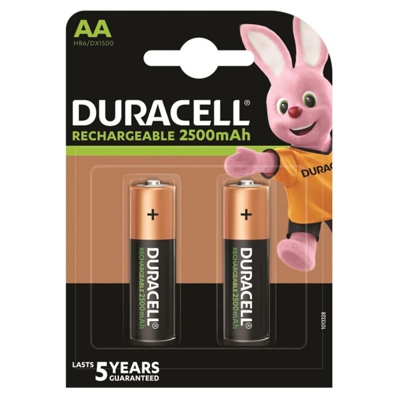 Duracell - Bateria Recarregável HR6 AA 2500mAh 2 Unidades