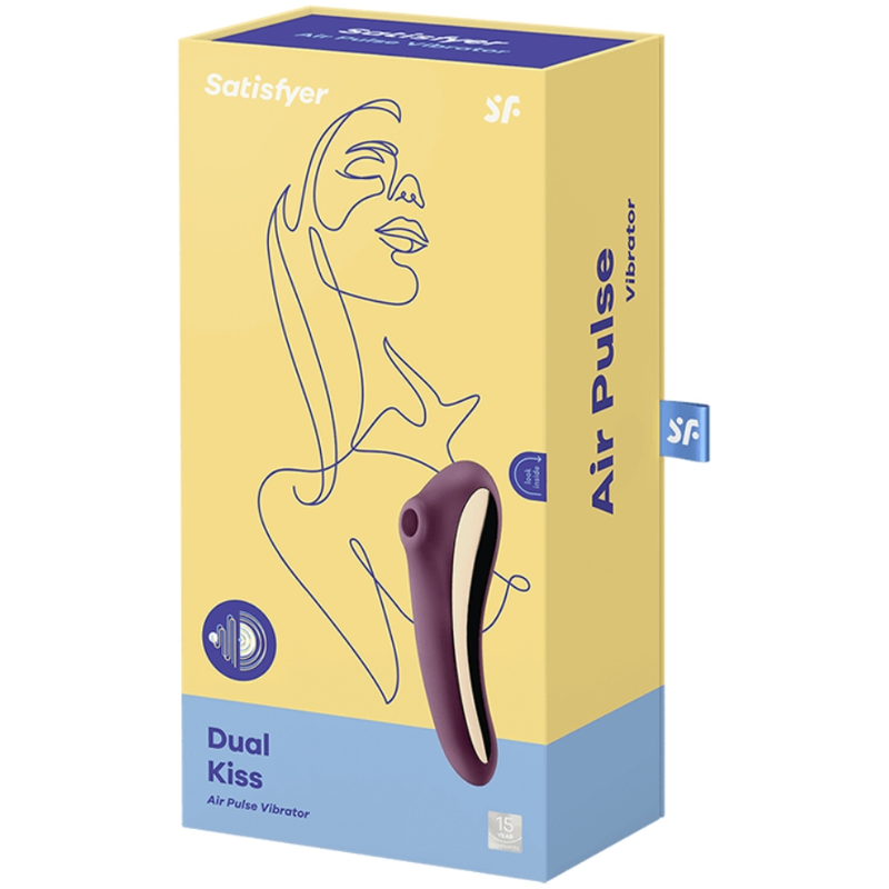 SATISFYER - DUAL KISS ESTIMULADOR CLITORIANO PÚRPURA
