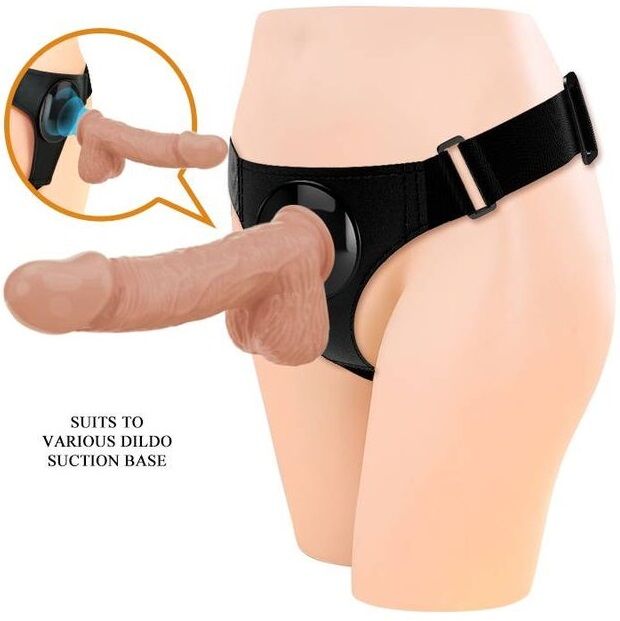 PRETTY LOVE - HARNESS BRIEFS ARNÊS UNIVERSAL COM DILDO JERRY 21.8 CM NATURAL