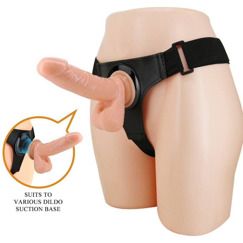 PRETTY LOVE - HARNESS BRIEFS ARNÊS UNIVERSAL COM DILDO TOM 20 CM NATURAL