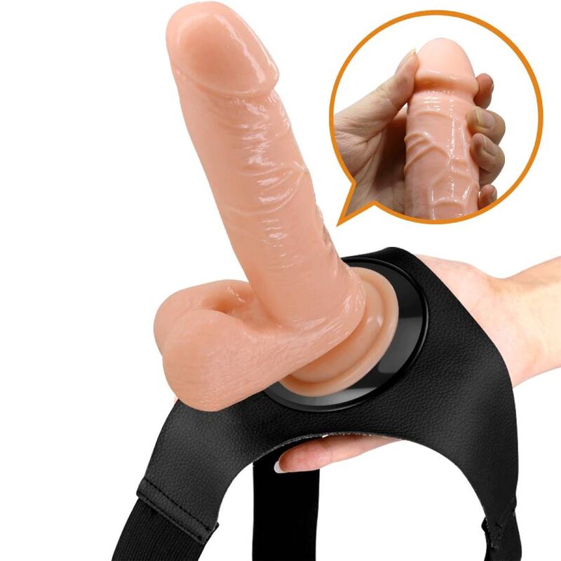 PRETTY LOVE - HARNESS BRIEFS ARNÊS UNIVERSAL COM DILDO TOM 20 CM NATURAL