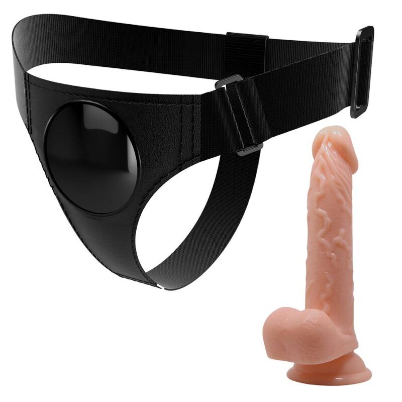 PRETTY LOVE - ARNES BRAZALETES ARNÊS UNIVERSAL COM DILDO KEVIN 19 CM NATURAL