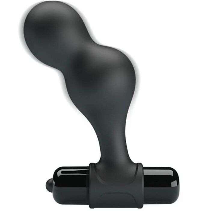 MR PLAY - PLUG ANAL VIBRADOR DE SILICONA PRETO