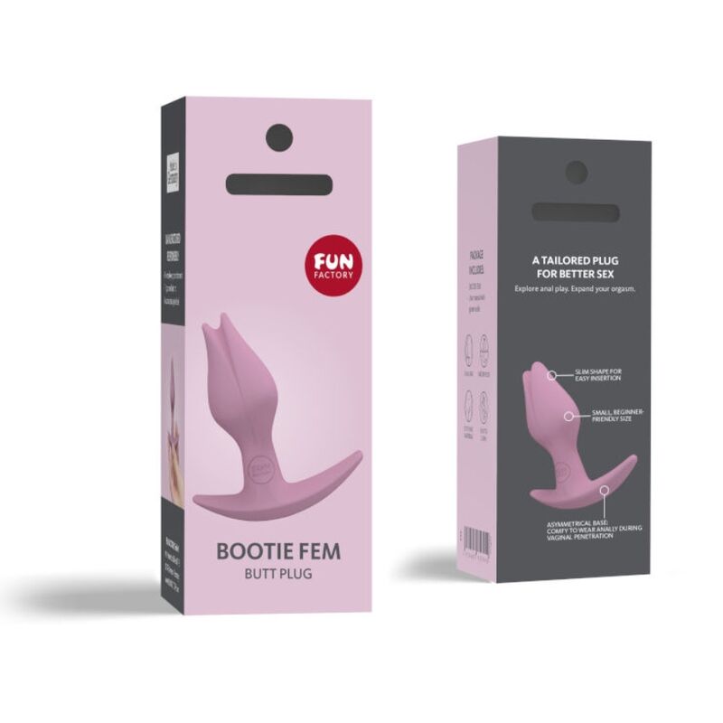 FUN FACTORY - BOTINES FEMENINOS ANALES PLUG ROSA