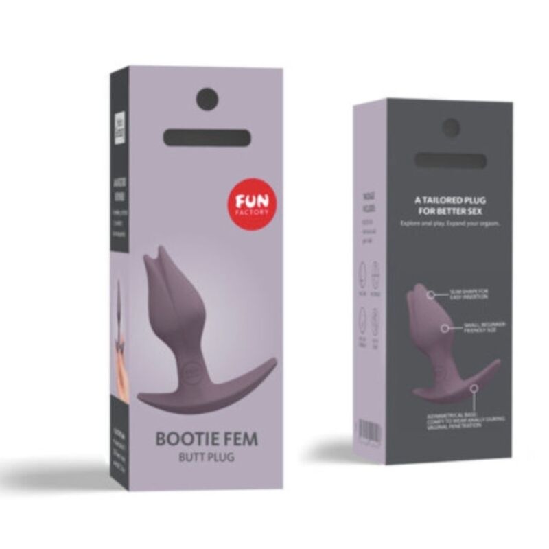 FUN FACTORY - BOTINES FEMENINOS - PLUG ANAL ANAL - COLOR GRIS OSCURO