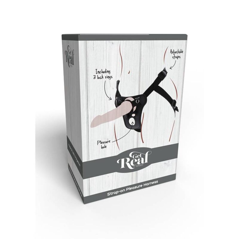 GET REAL - ARNÊS DE PRAZER STRAP-ON NEGRO