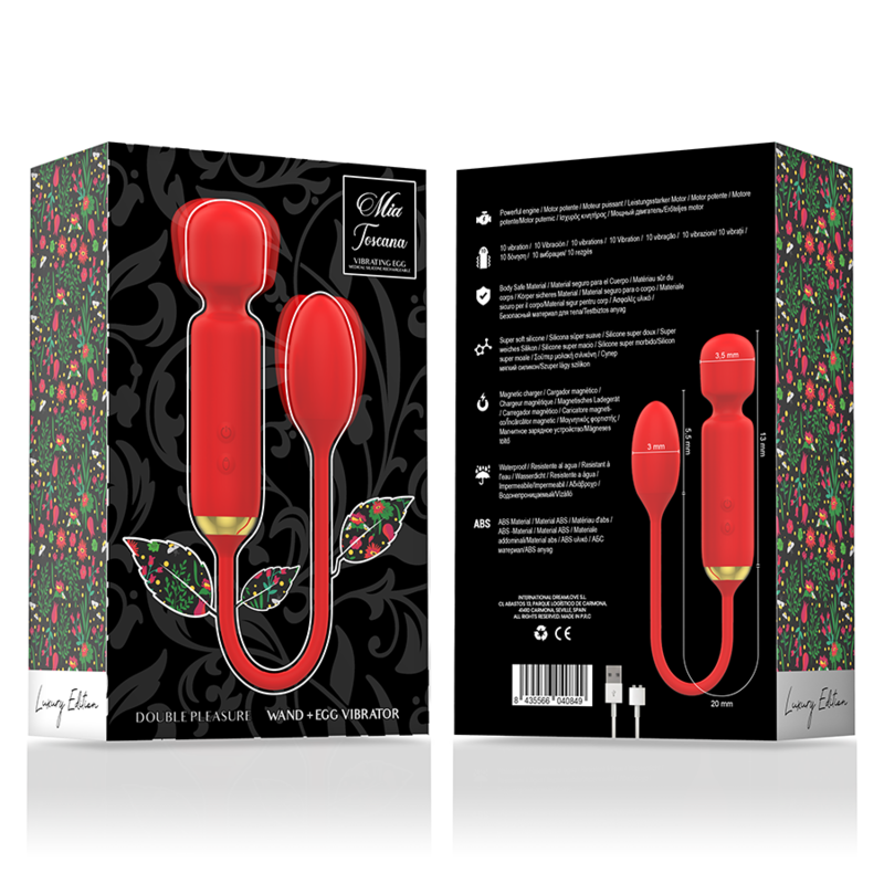 MIA - TOSCANA DOUBLE PLEASURE VARINHA + OVO VIBRADOR