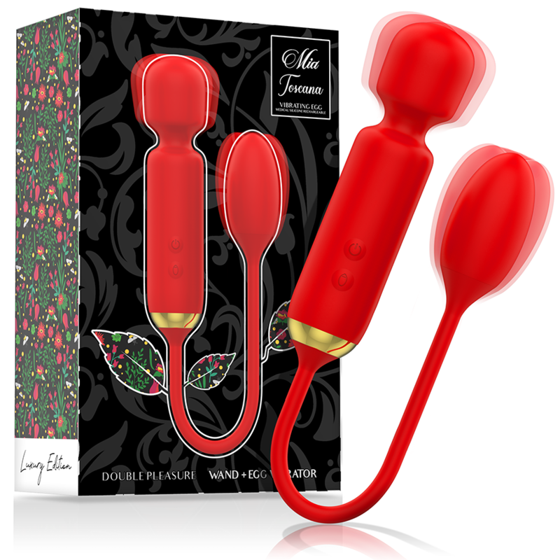 MIA - TOSCANA DOUBLE PLEASURE VARINHA + OVO VIBRADOR