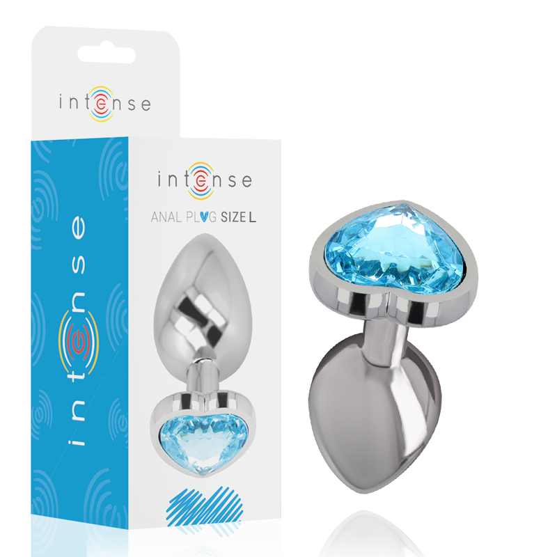 INTENSE - PLUG ANAL DE ALUMINIO METAL CORAO AZUL TAMANHO L