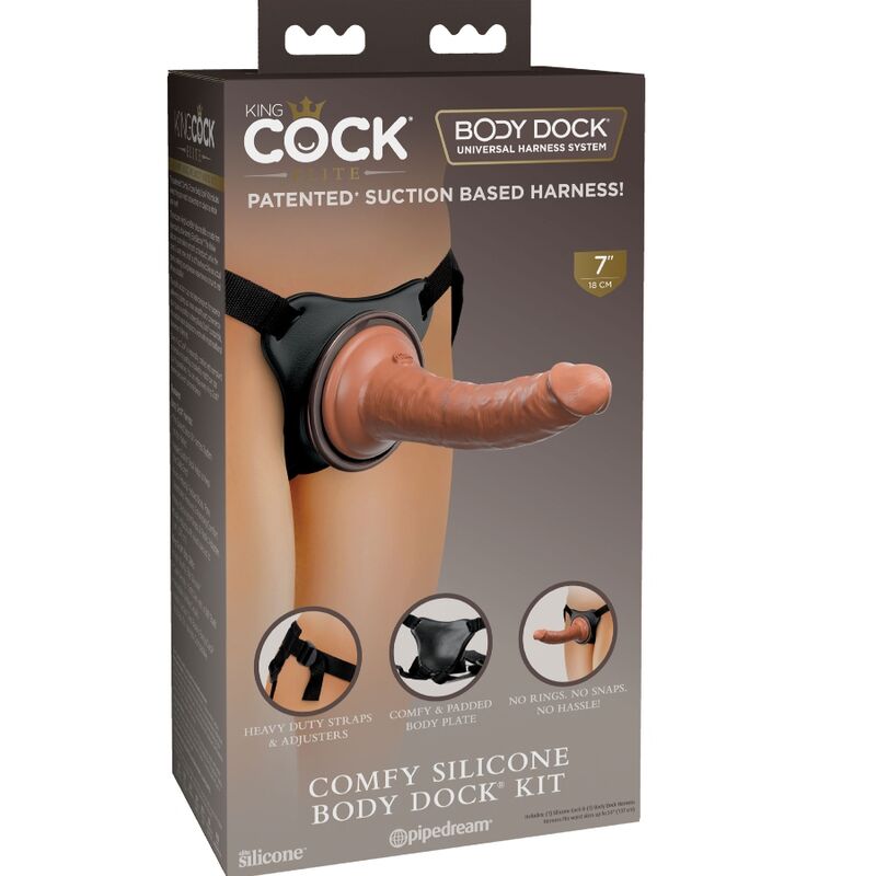 KING COCK - ÉLITE ARNÊS AJUSTÁVEL CONFORTÁVEL COM DILDO 17.8 CM