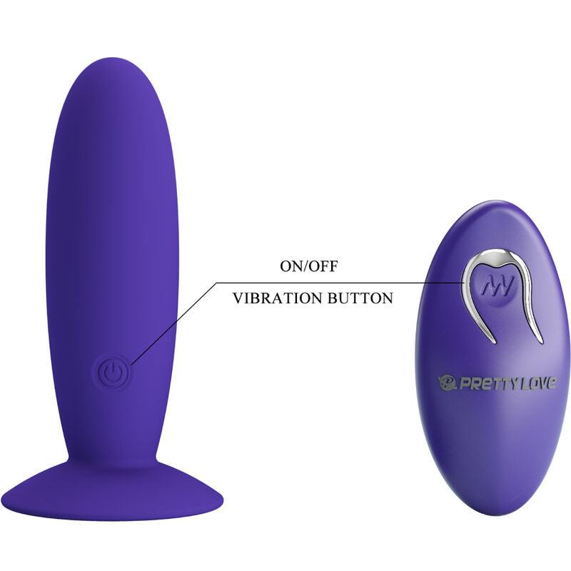 PRETTY LOVE - YOUTH PLUG ANAL VIBRADOR COM CONTROLO REMOTO VIOLETA