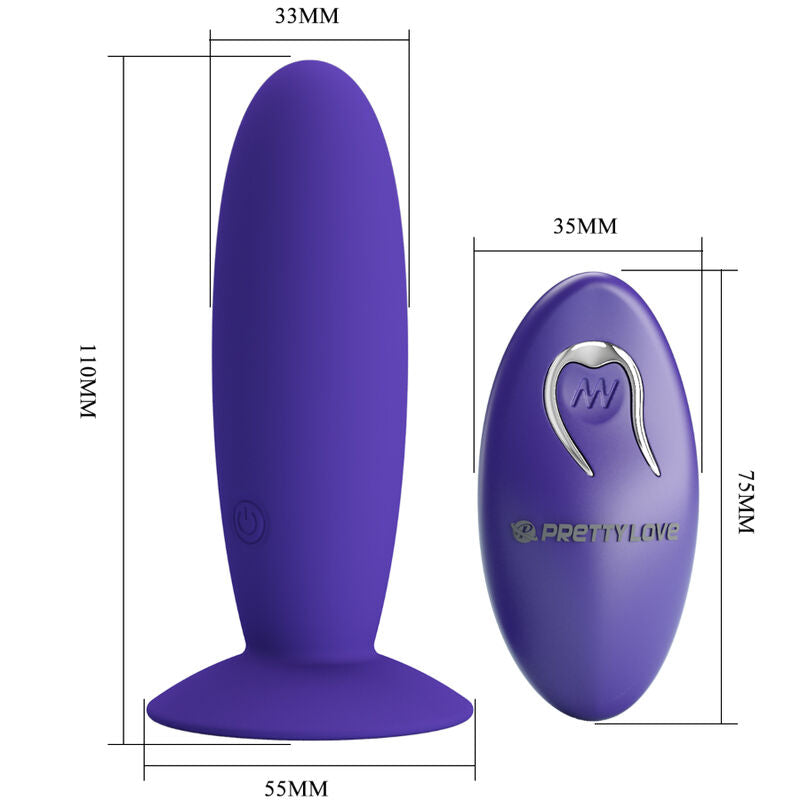PRETTY LOVE - YOUTH PLUG ANAL VIBRADOR COM CONTROLO REMOTO VIOLETA
