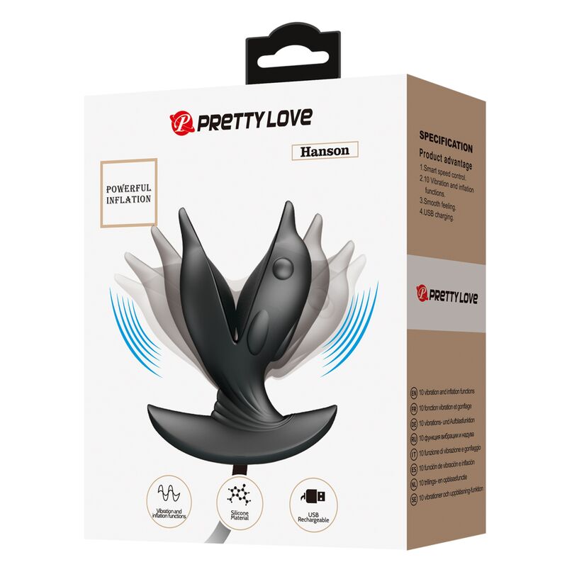 PRETTY LOVE - PLUG ANAL DELFIN INSUFLÁVEL & RECARREGÁVEL