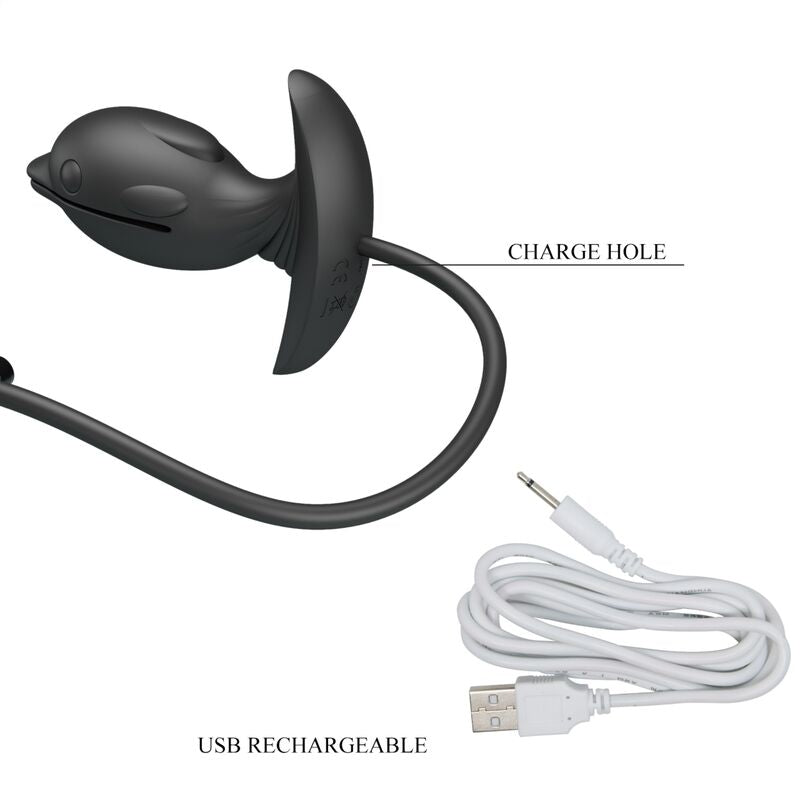 PRETTY LOVE - PLUG ANAL DELFIN INSUFLÁVEL & RECARREGÁVEL