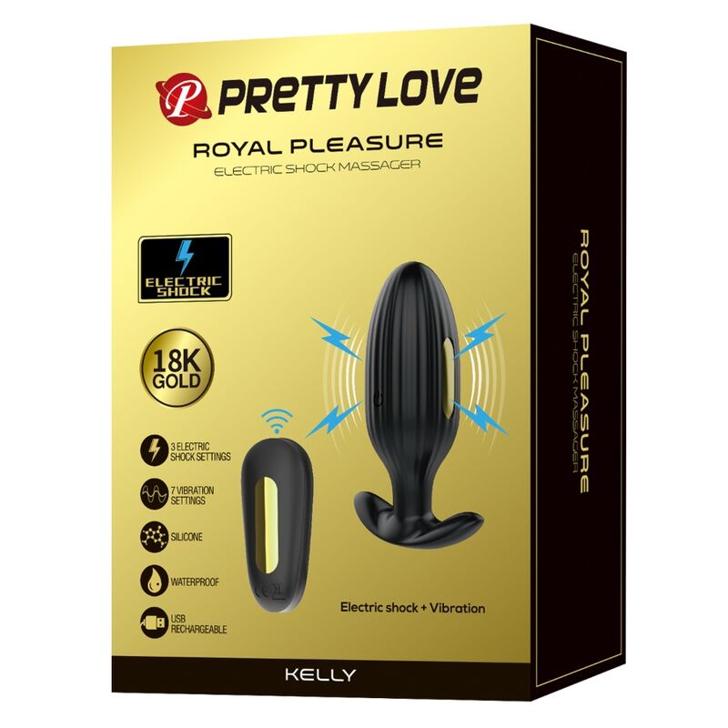 Pretty Love - Vibrador Recarregável Anal Kelly Plug Negro