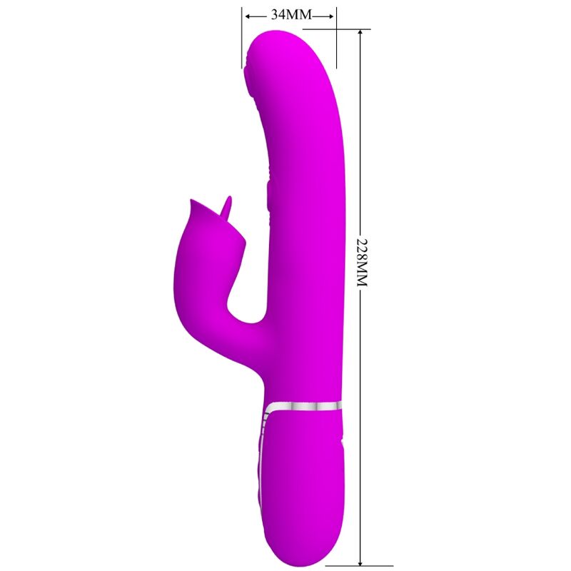 PRETTY LOVE - VIBRADOR RABBIT COM LICKING FUCSIA