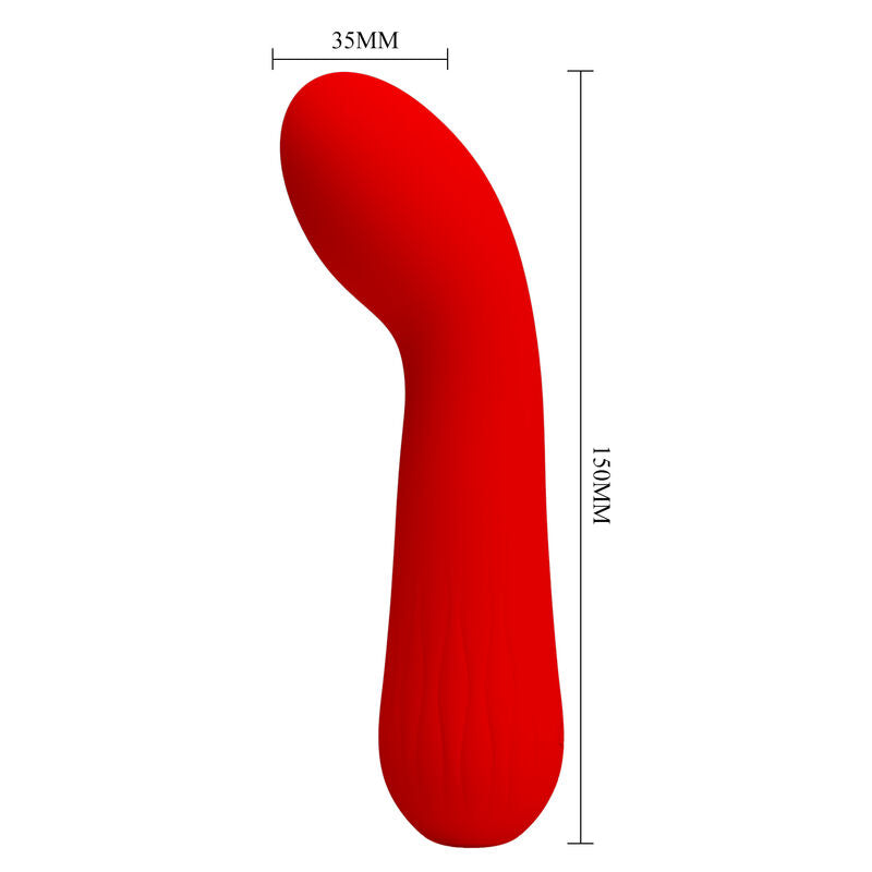 PRETTY LOVE - FAUN VIBRADOR RECARREGÁVEL VERMELHO