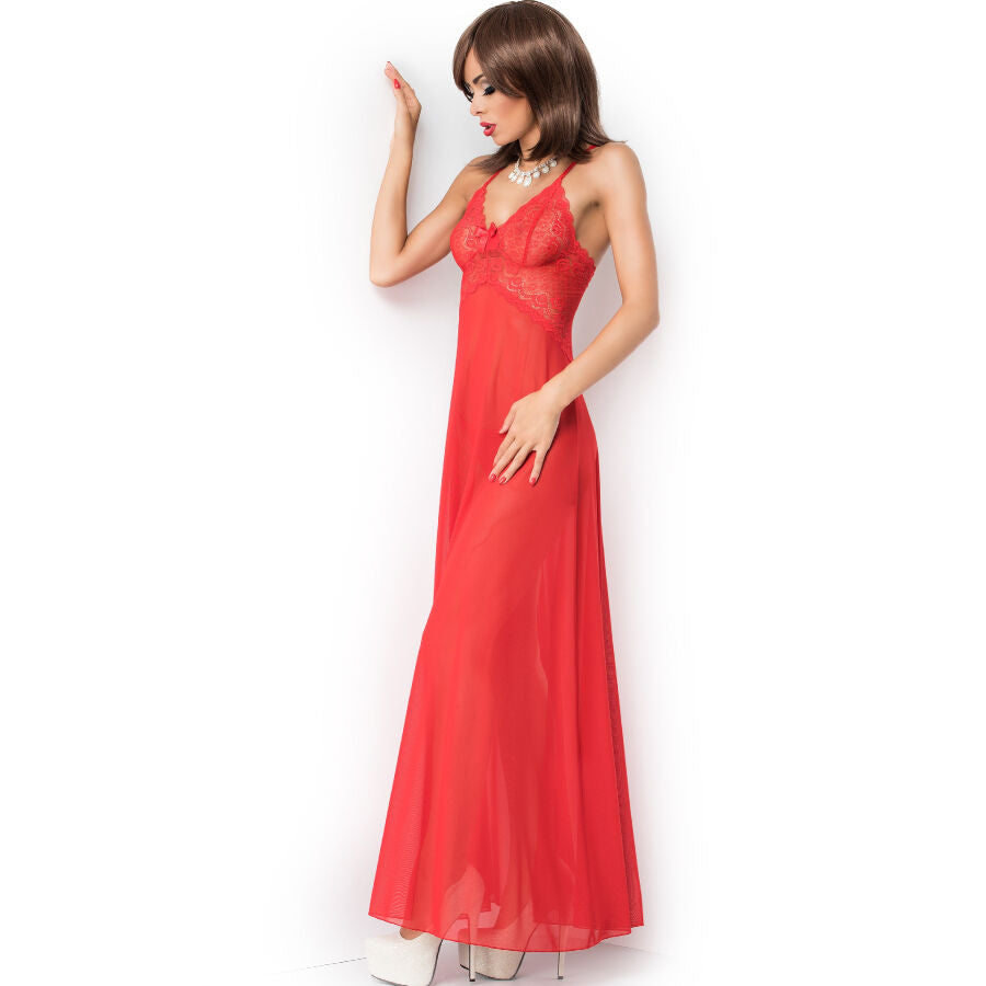 CHILIROSE - CR 3883 BABYDOLL LONGO VERMELHO L/XL