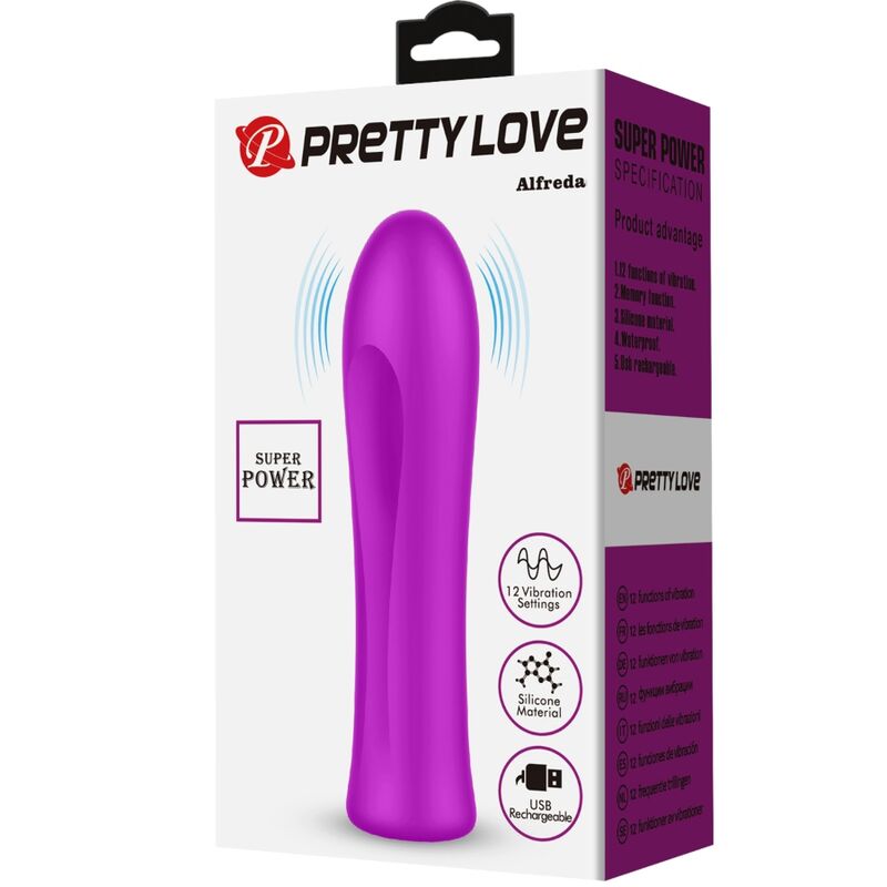 ALFREDA VIBRADOR SUPER POWER ROXO - PRETTY LOVE