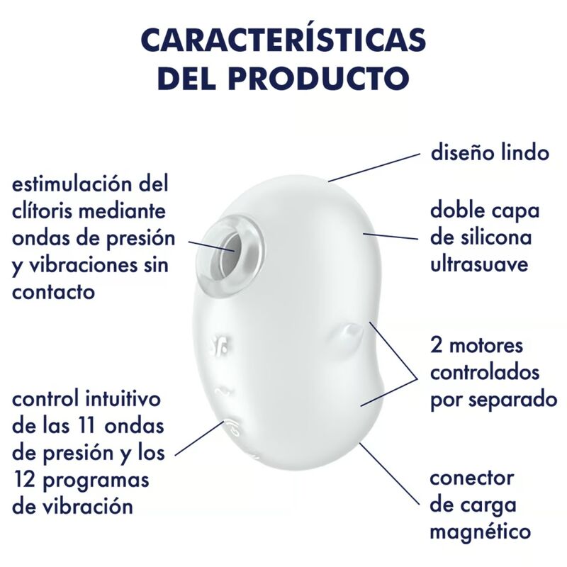 SATISFYER - CUTIE GHOST VIBRADOR DE RELOJ BLANCO