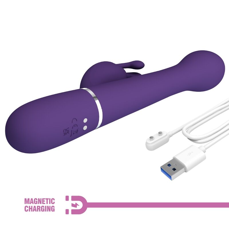 PRETTY LOVE - DEJON VIBRADOR RABBIT 3 EM 1 MULTIFUNÇÕES ROXO