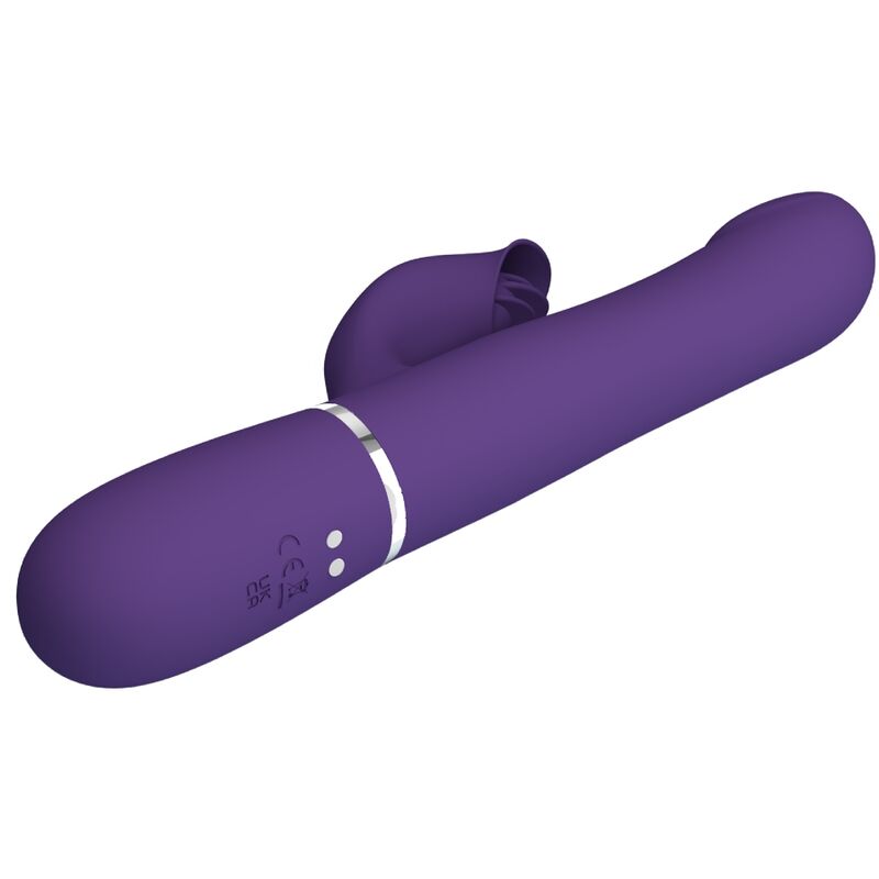 PRETTY LOVE - ZALIN VIBRADOR RABBIT COM PÉROLAS 4 EM 1 ROXO