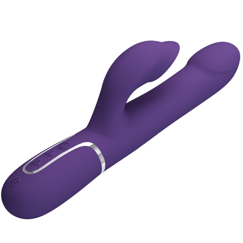 PRETTY LOVE - ZALIN VIBRADOR RABBIT COM PÉROLAS 4 EM 1 ROXO