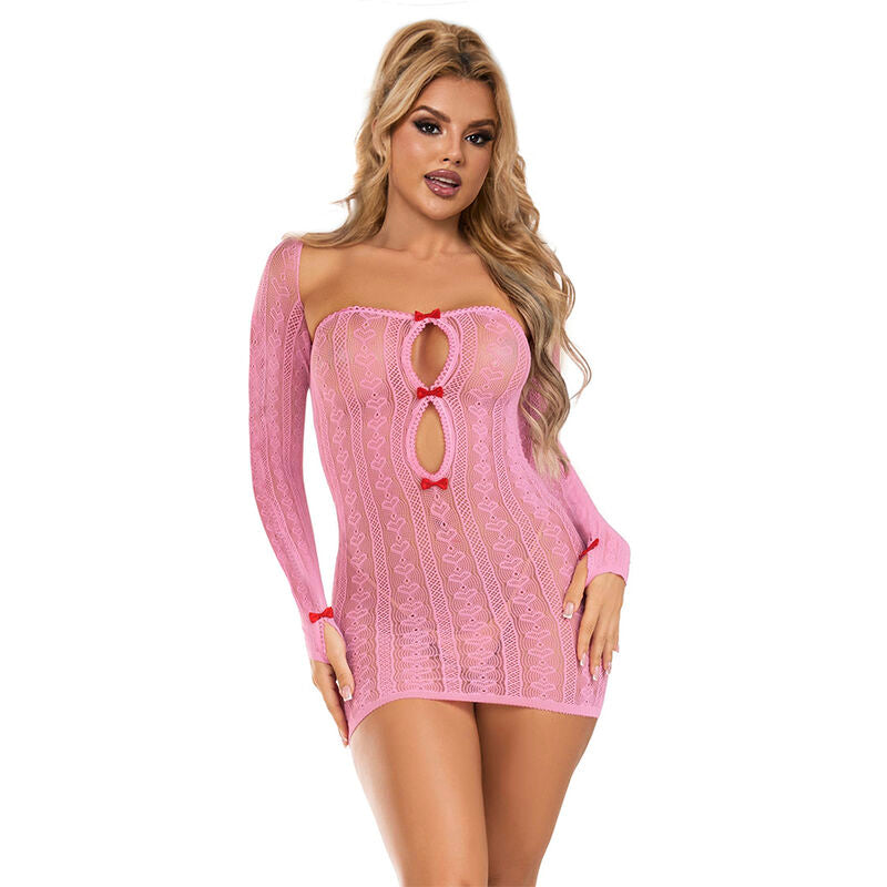 SUBBLIME - 952471 VESTIDO DE REDE ROSA TAMANHO ÚNICO