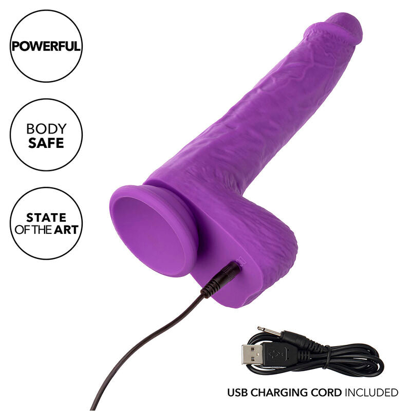 CALEXOTICS - STUDS VIBRADOR RECARREGÁVEL E ROTATIVO 10 VIBRAÇÕES ROXO