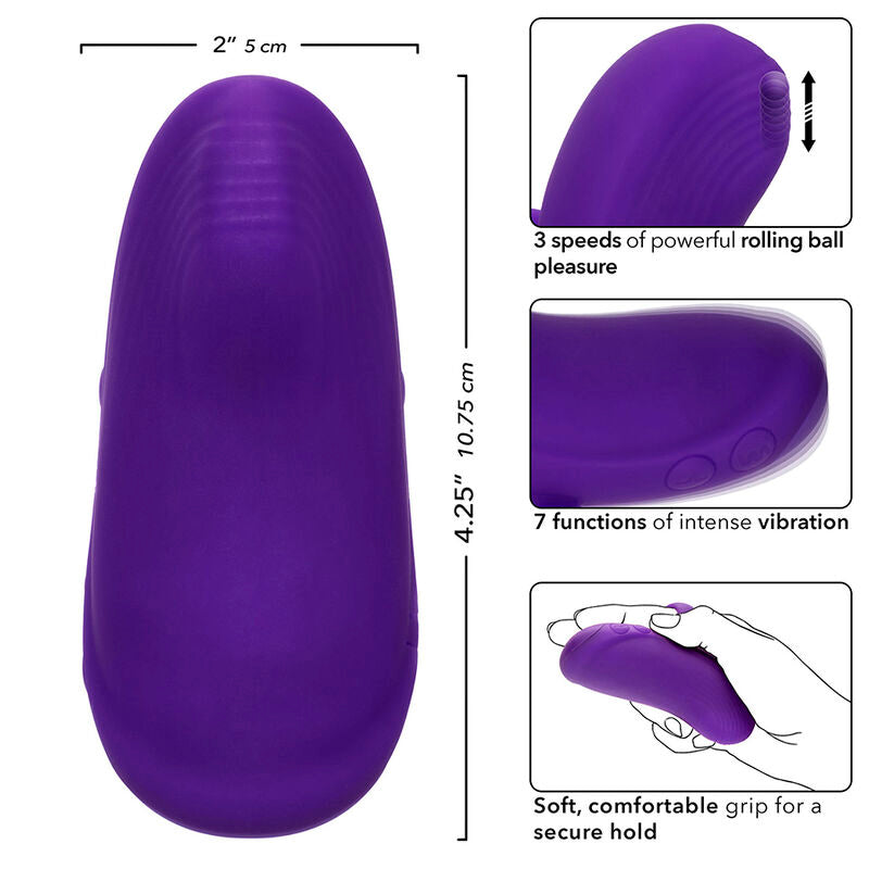 CALEXOTICS - ENVY MASAJEADOR DE BOLA RODANTE DE MANO 7 VIBRAÇÕES ROXO