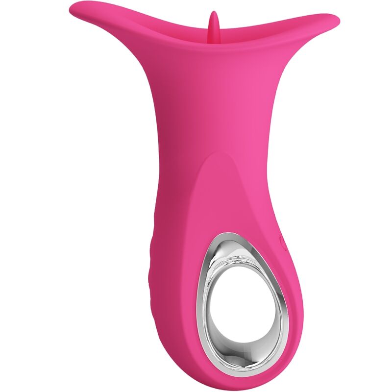 PRETTY LOVE - CLYDE VIBRADOR ORAL COM LÍNGUA VIBRATÓRIA 12 VIBRAÇÕES ROSA