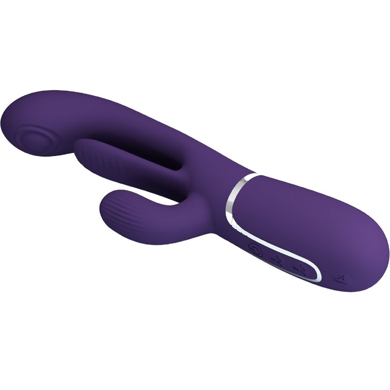 PRETTY LOVE - SHANIA TRIPLO VIBRADOR RABBIT MULTIFUNÇÕES ROXO