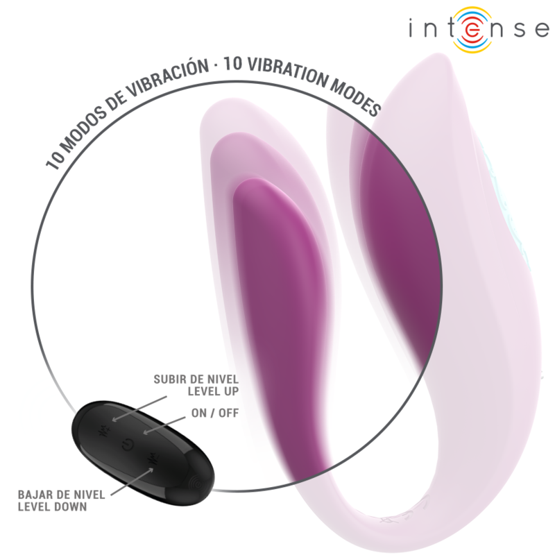INTENSE - ANNIE VIBRADOR EM FORMA DE UE ESTIMULADOR ROXO CONTROLO REMOTO