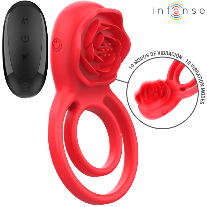 INTENSO - GAIL ESTIMULADOR ROSE 10 VIBRAÇÕES VERMELHO CONTROLE REMOTO
