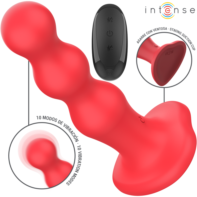 INTENSO - CODY VIBRADOR COM VENTOSA VERMELHO CONTROLE REMOTO