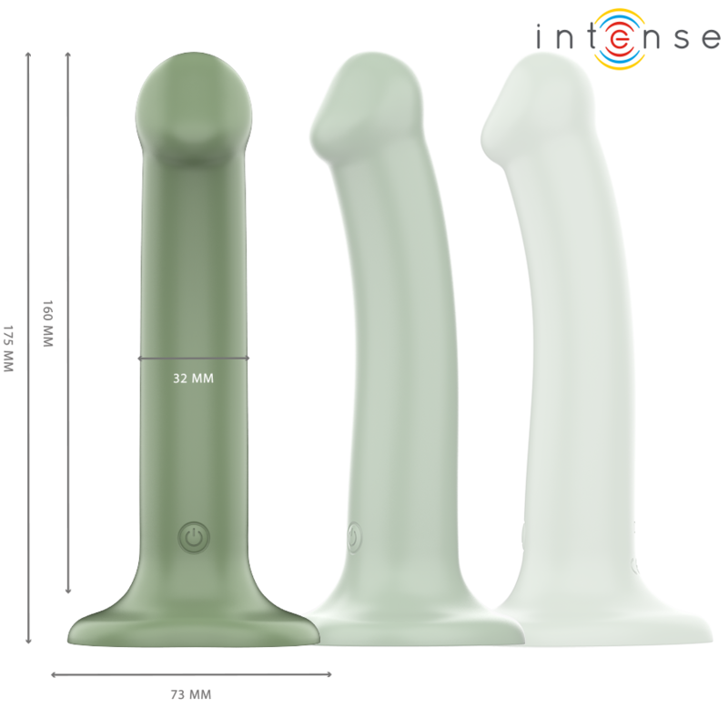 Intenso - Becca Vibrador Com Ventosa 10 Vibrações Verde Controle Remoto