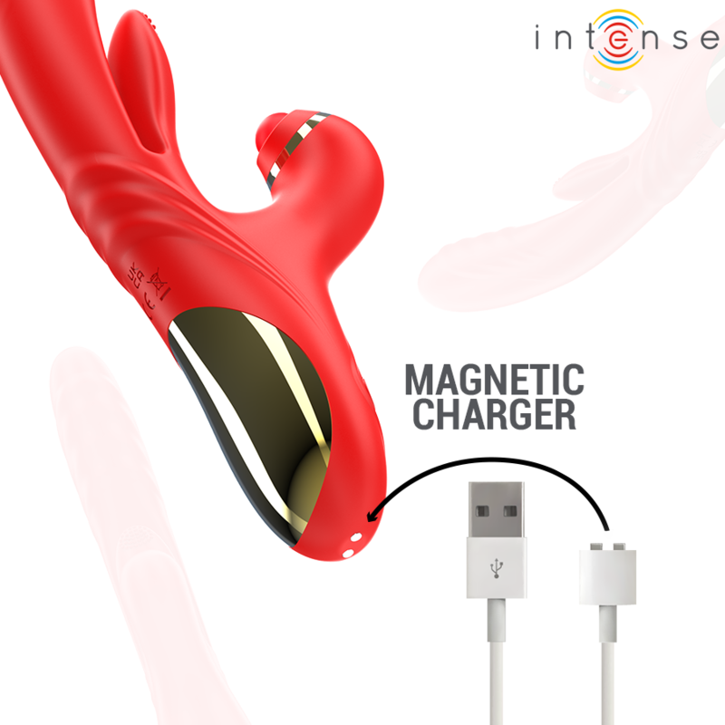 Intenso - Rosalia Multifuncional Vibrador 3 em 1 Vermelho