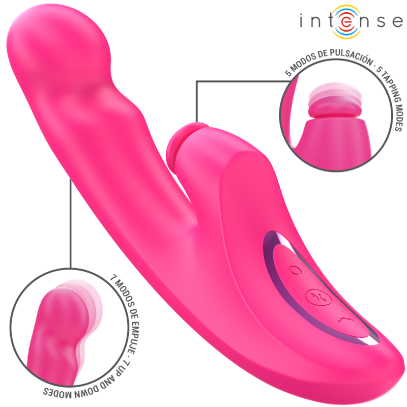 Intenso - Emi Vibrador 13,5 Cm Multifunção 3 Em 1 10 Vibrações Rosa