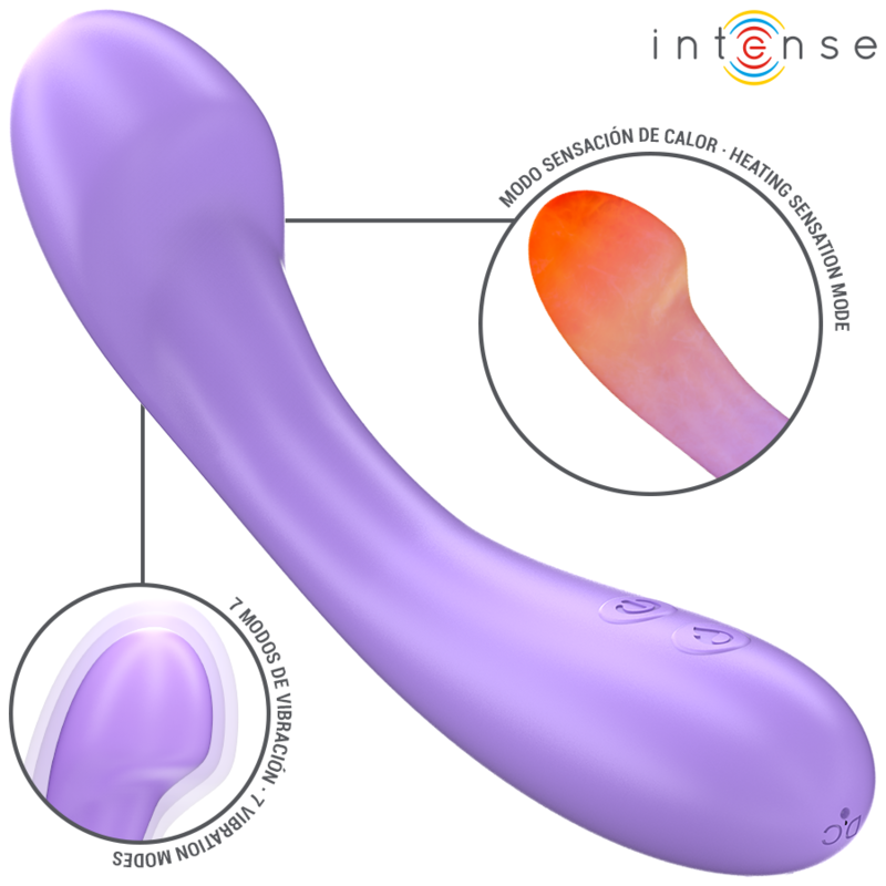 INTENSO - BECKY VIBRADOR 19 CM AQUECÍVEL 7 VIBRAÇÕES ROXO