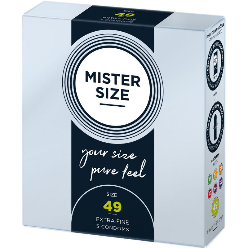 MISTER TAMAÑO - PRESERVATIVO TAMANHO S 49 MM (3 UNIDADES)