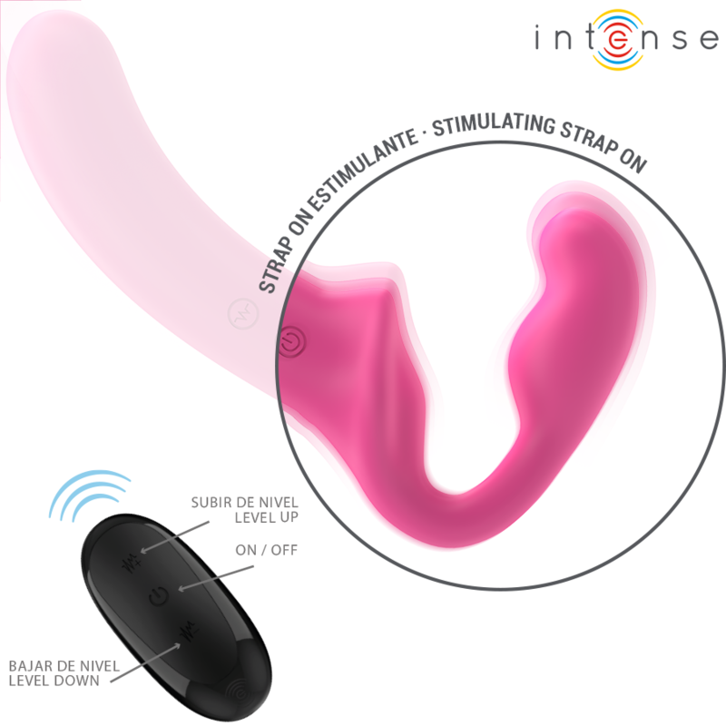 Intenso - Amy Duplo Vibrador 20 Cm Rosa Control Remoto