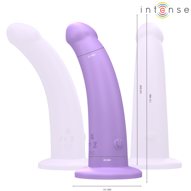 INTENSO - EDDIE VIBRADOR 17,5 CM 10 VIBRAÇÕES ROXO CONTROLE REMOTO
