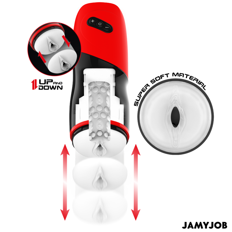 JAMYJOB - XPEED MASTURBADOR VAGINA AUTOMÁTICO 5 MODOS DE EMPUXO E SOM