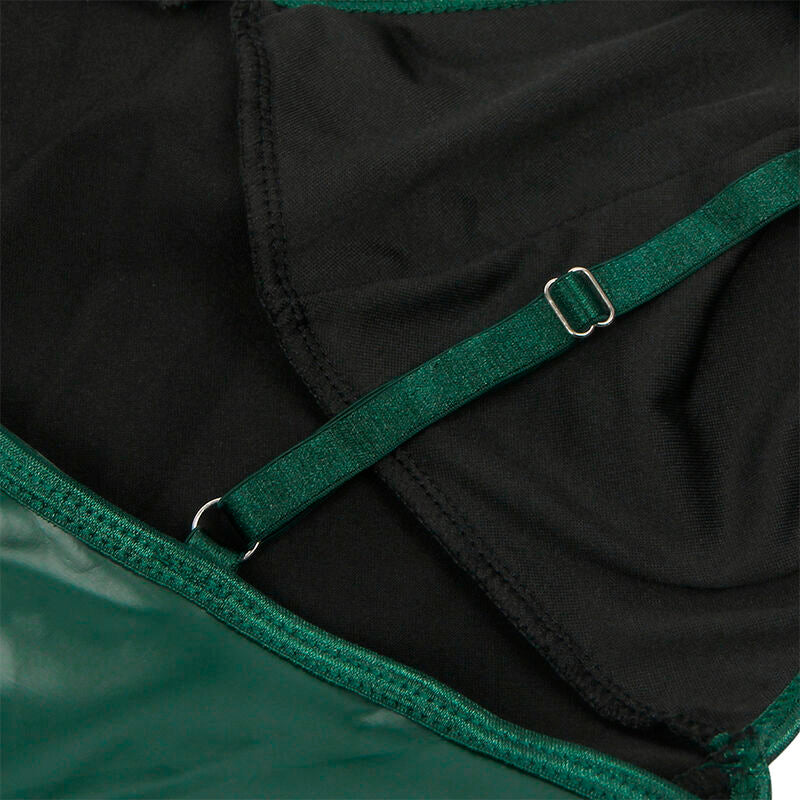 SUBBLIME - 955434 VESTIDO COM ALÇAS EM COURO VERDE S/M