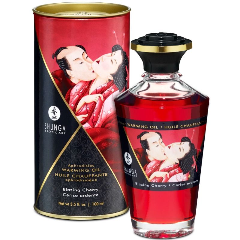 SHUNGA - Óleo De Masaje Efeito Calor Sabor Intenso De Cereja 100 ML