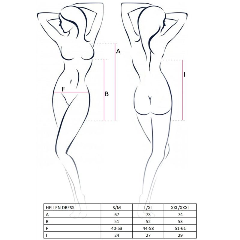 PASSION - MUJER HELLEN VESTIDO Y TANGA TALLA L/XL