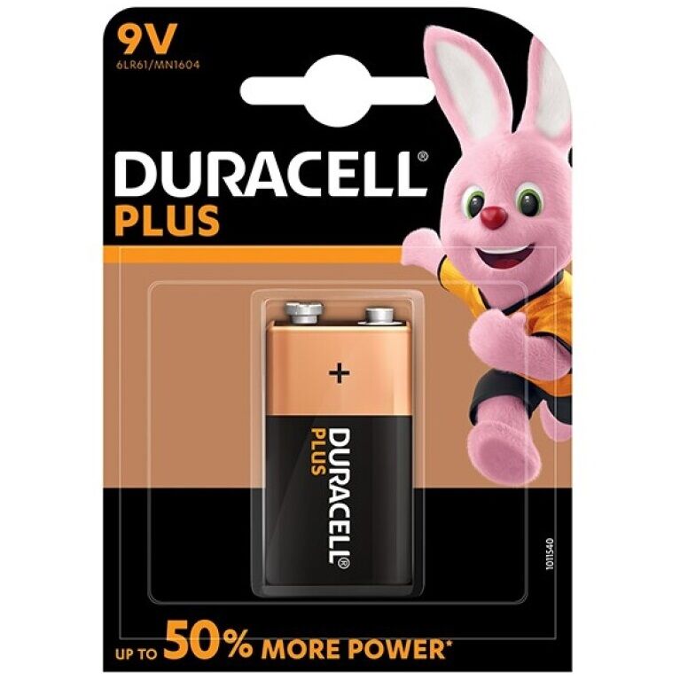 Duracell - Bateria Plus Power 9V LR61 1 Unidade
