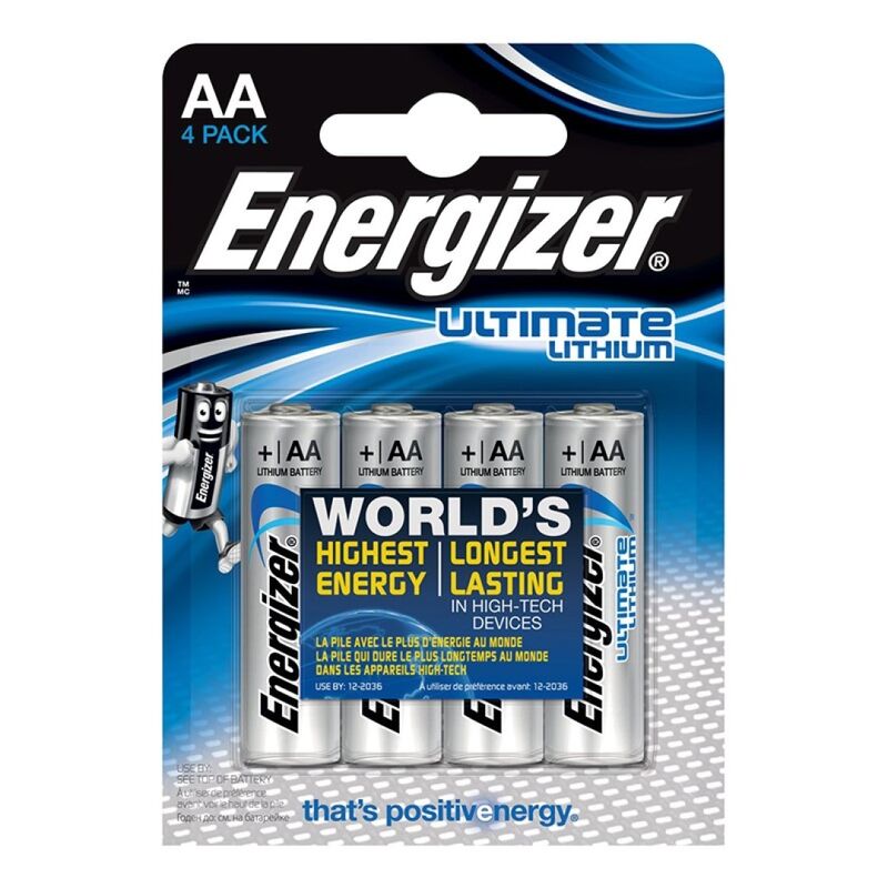 Energizer - Ultimate Lítio AA L91 LR6 1,5V Pack de 4